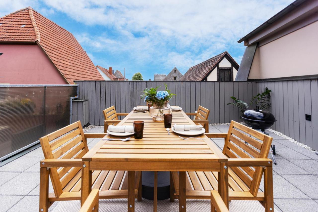 Fewos Am Main Mit Dachterrasse Zur Gemeinschaftlichen Nutzung Aller Apartments & Fahrradgarage - By Homekeepers Ochsenfurt Kültér fotó